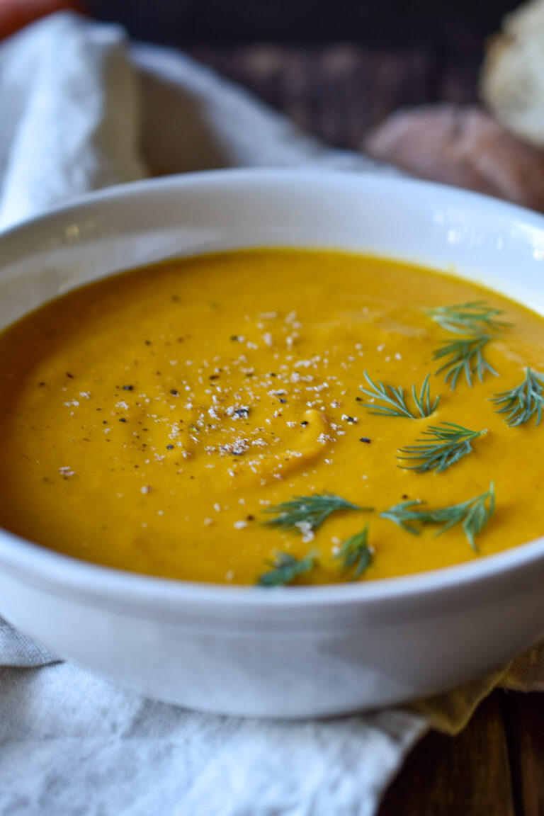 Carrot, Orange & Dill Soup - Avi Pie